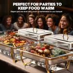 Buffet Chafing Dishes Set - 4 Pack, 8QT
