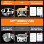 4-Pack 6QT Stainless Steel Chafing Dishes Set