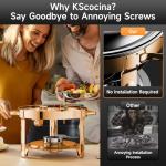 4 Pack Round Stainless Steel Chafing Dishes