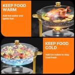 4-Pack 6QT Stainless Steel Chafing Dishes Set