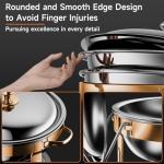 4 Pack Round Stainless Steel Chafing Dishes