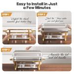 Buffet Chafing Dishes Set - 4 Pack, 8QT