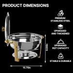4-Pack 6QT Stainless Steel Chafing Dishes Set