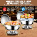 6 QT Premium Stainless Steel Chafing Dish Set