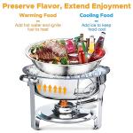 2-Piece 5QT Round Chafing Dish Set