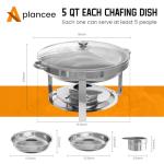 Aplancee 2-Pack Stainless Steel Chafing Dishes Set