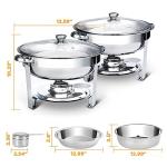 2-Piece 5QT Round Chafing Dish Set