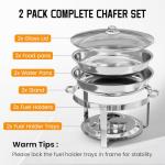 Aplancee 2-Pack Stainless Steel Chafing Dishes Set