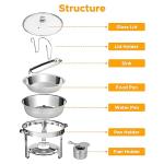 2-Piece 5QT Round Chafing Dish Set