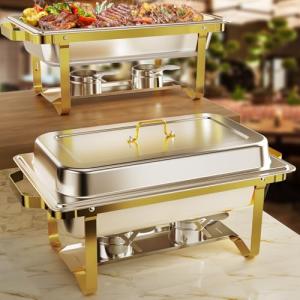 ROOMTEC 2-Pack 8QT Stainless Steel Chafing Dishes