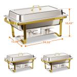 ROOMTEC 2-Pack 8QT Stainless Steel Chafing Dishes