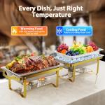 ROOMTEC 2-Pack 8QT Stainless Steel Chafing Dishes