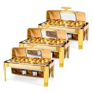 ROVSUN 9QT Chafing Dish Buffet Set - Gold