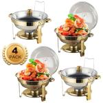 Elegant 5 QT Stainless Steel Chafing Dish Set