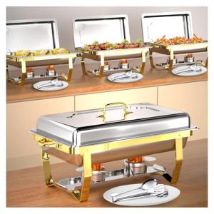 Buffet Chafing Dishes Set - 4 Pack, 8QT