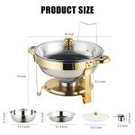 Elegant 5 QT Stainless Steel Chafing Dish Set