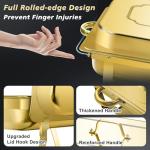Gold Stainless Steel Buffet Chafing Dish Set, 4 Pack