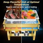 Gold Stainless Steel Buffet Chafing Dish Set, 4 Pack