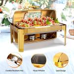 ROVSUN 9QT Chafing Dish Buffet Set - Gold