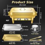 Gold Stainless Steel Buffet Chafing Dish Set, 4 Pack