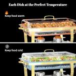 Buffet Chafing Dishes Set - 4 Pack, 8QT