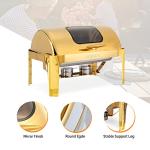 ROVSUN 9QT Chafing Dish Buffet Set - Gold