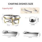 Buffet Chafing Dishes Set - 4 Pack, 8QT