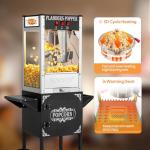 ROVSUN Popcorn Machine with Cart and 8 Oz Kettle