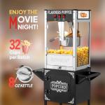 ROVSUN Popcorn Machine with Cart and 8 Oz Kettle