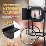 ROVSUN Popcorn Machine with Cart and 8 Oz Kettle