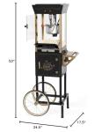 Vintage Style Popcorn Maker Cart - 8 Oz Kettle