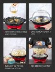 6-Quart Electric Popcorn Maker with Nonstick Plate