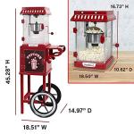 Theater-Style Popcorn Popper on Wheeled Cart