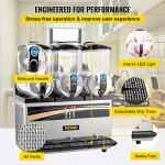VEVOR 3-Tank Commercial Slushy Maker Machine