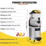 VEVOR 12L Slushy Machine for Home and Parties