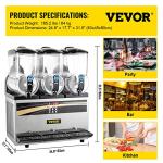 VEVOR 3-Tank Commercial Slushy Maker Machine