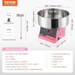 VEVOR 1000W Cotton Candy Machine for Parties