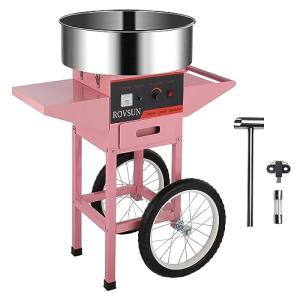 ROVSUN 21 Inch Cotton Candy Machine with Cart