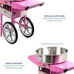 VIVO Pink Electric Cotton Candy Machine with Cart