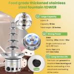 5-Tier Stainless Steel Chocolate Fountain Machine