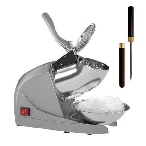 OKF Ice Shaver Prevent Splash Snow Cone Machine, Electric 3 Blades