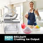 EUHOMY Dual Blade Commercial Ice Crusher Machine