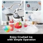 EUHOMY Dual Blade Commercial Ice Crusher Machine