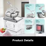 EUHOMY Dual Blade Commercial Ice Crusher Machine
