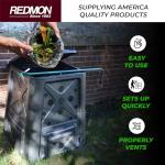 Redmon Compost Bin with Lift-Off Lid, 65 Gallon