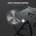Large Outdoor Compost Tumbler with Thermometer - 43 Gallon