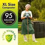 Large 95-Gallon Recycled Plastic Composter Bin