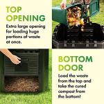 Large 95-Gallon Recycled Plastic Composter Bin