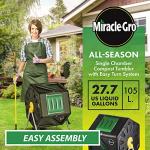 Miracle-Gro Easy-Turn Compost Tumbler – 27.7 Gallon