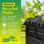 Large 95-Gallon Recycled Plastic Composter Bin